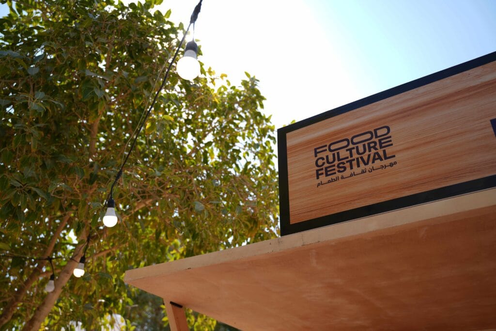 Food Culture Festival sign.