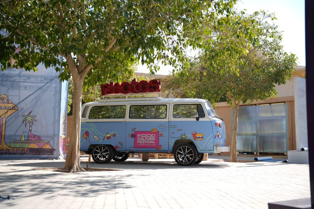 Food festival photo booth van