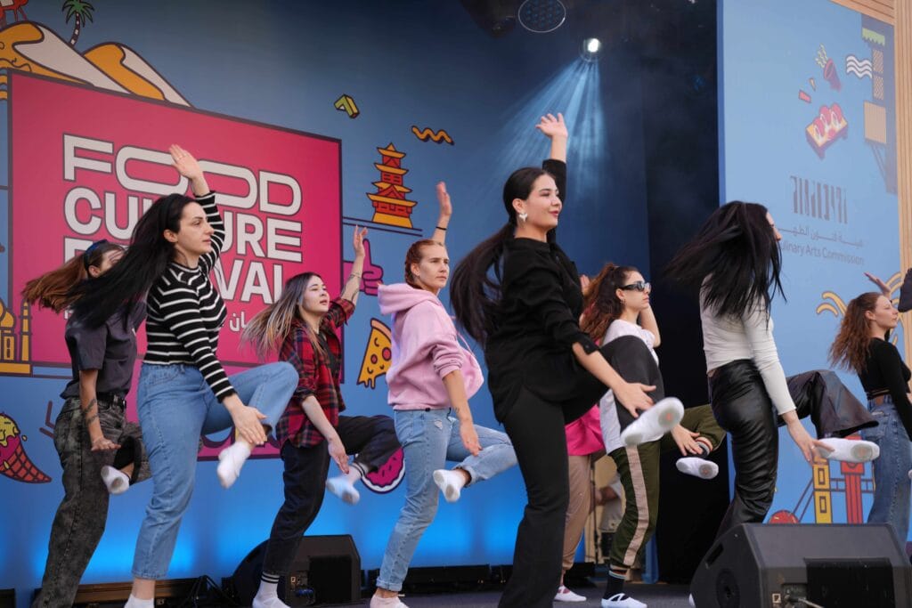 Dancers at food culture festival