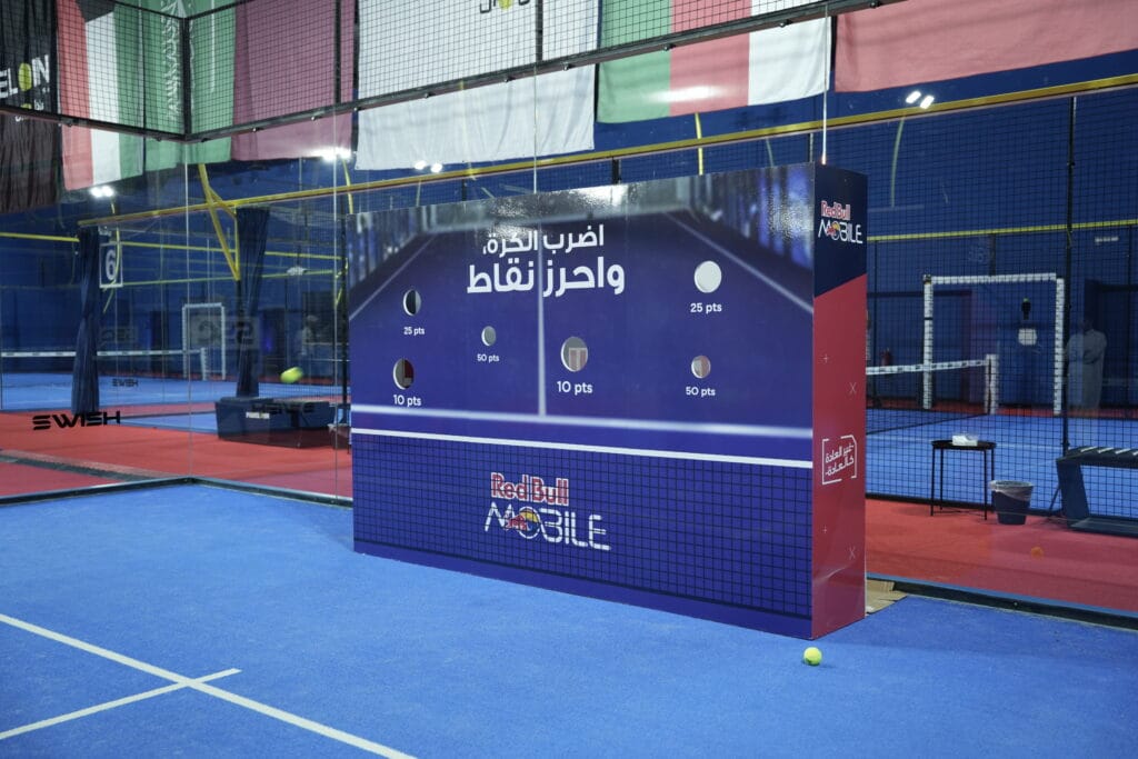 Red Bull padel point board.