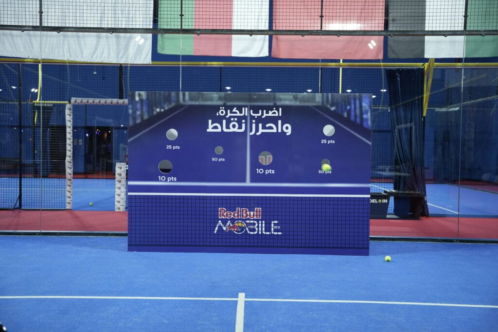 Paddle tennis scoring board.